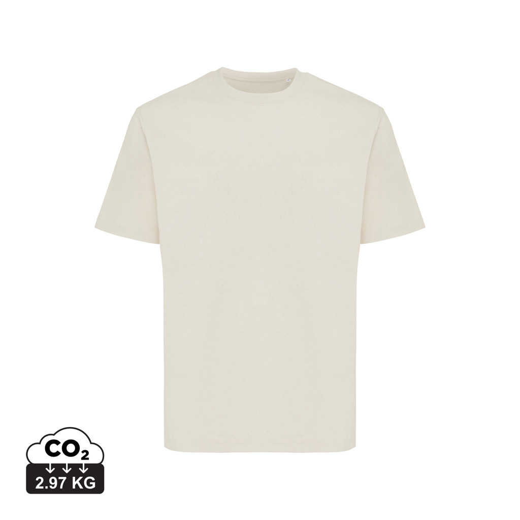 T-shirt unisexe promotionnel coton recyclé 220g Nikko natural raw